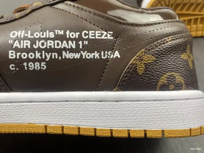 Cheap TB Off-Louis 1 Air x AJ1 OW Jordan LOW 0512